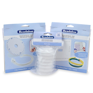 Kumihimo Braiding Kit with 1 Round Disk, 1 Square Disk, and 8 Bobbins